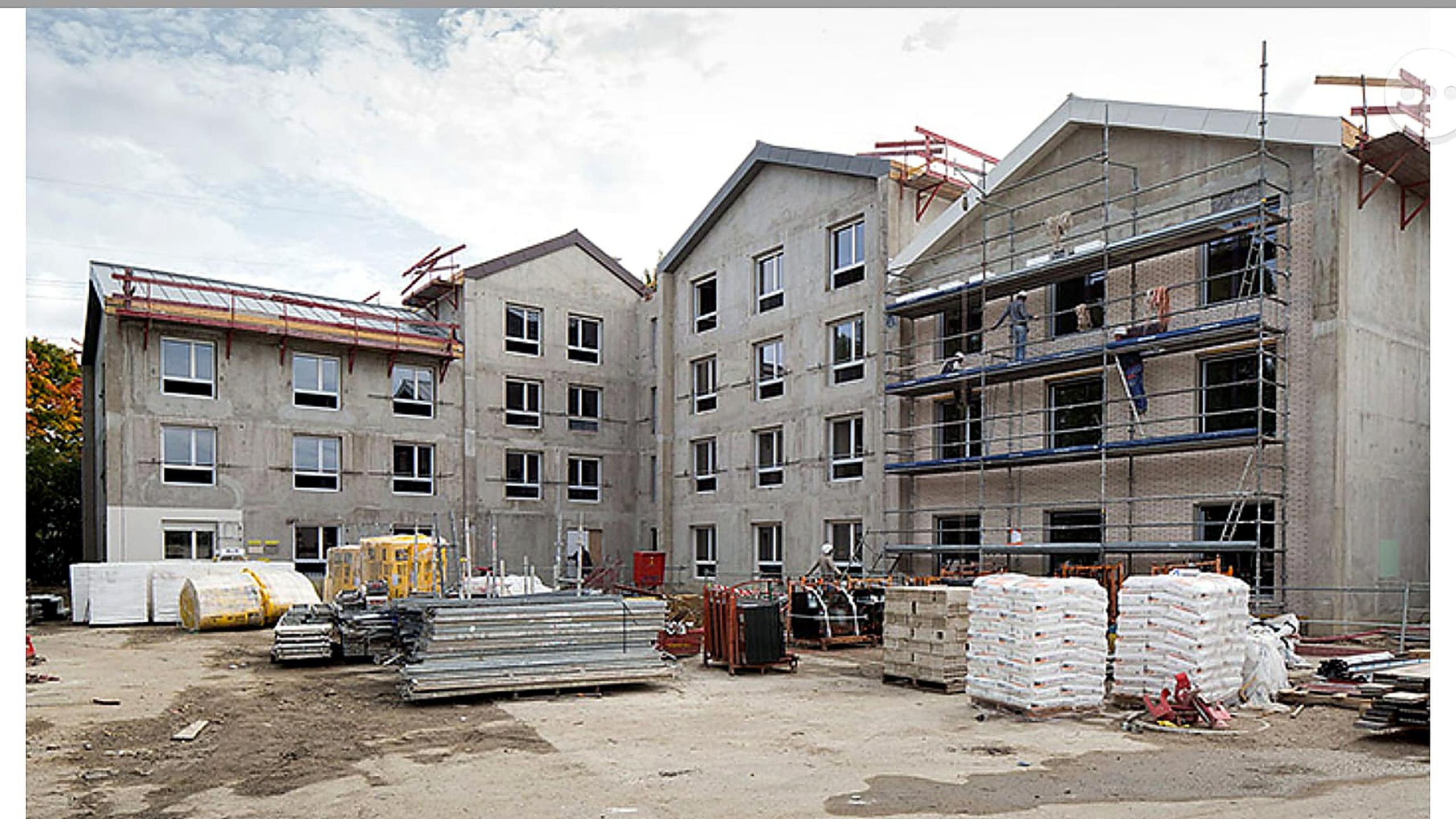 Logements collectifs - immeuble en construction